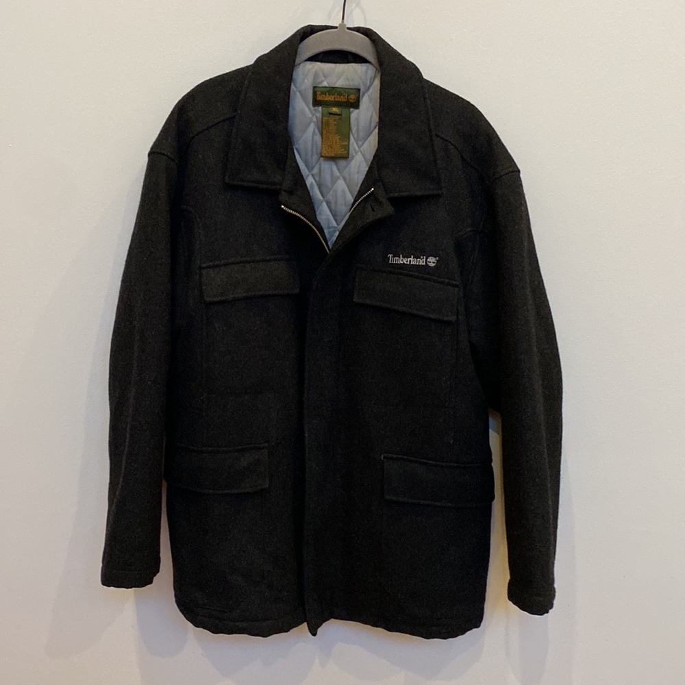 SOLD Timberland Charcoal Wool Blend Peacoat Jacket - Picture 6 of 6